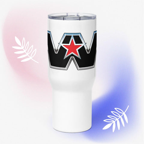 Western Start Emblem Travel mug with a handle
