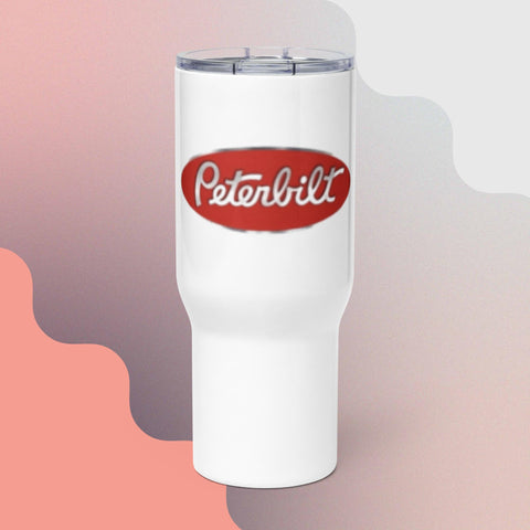 Peterbilt Emblem Travel mug with a handle