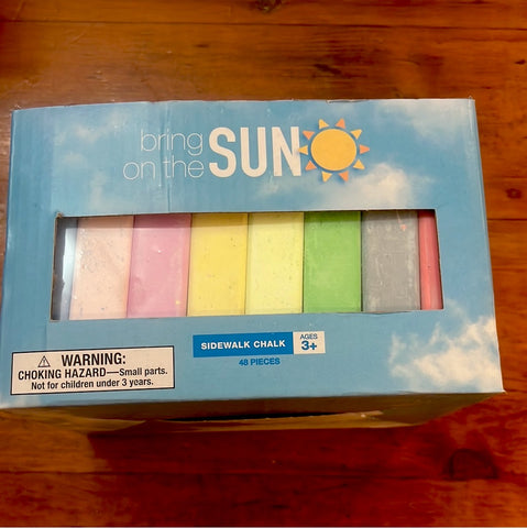 Bring On The Sun 48 Count Washable Non-Toxic Sidewalk Chalk*Assorted Colors*